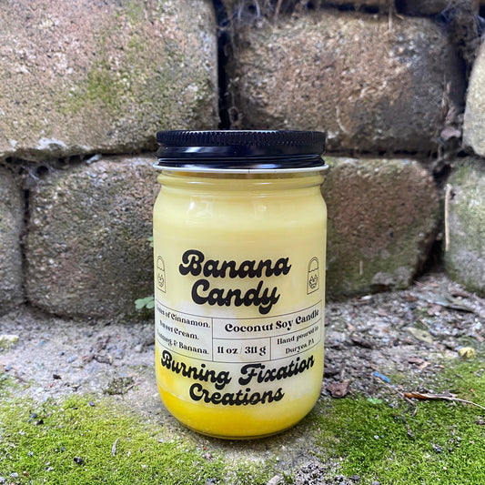 Banana Candy Marbled Candle