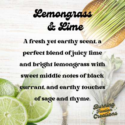 Lemongrass & Lime Marbled Coconut Soy Candle