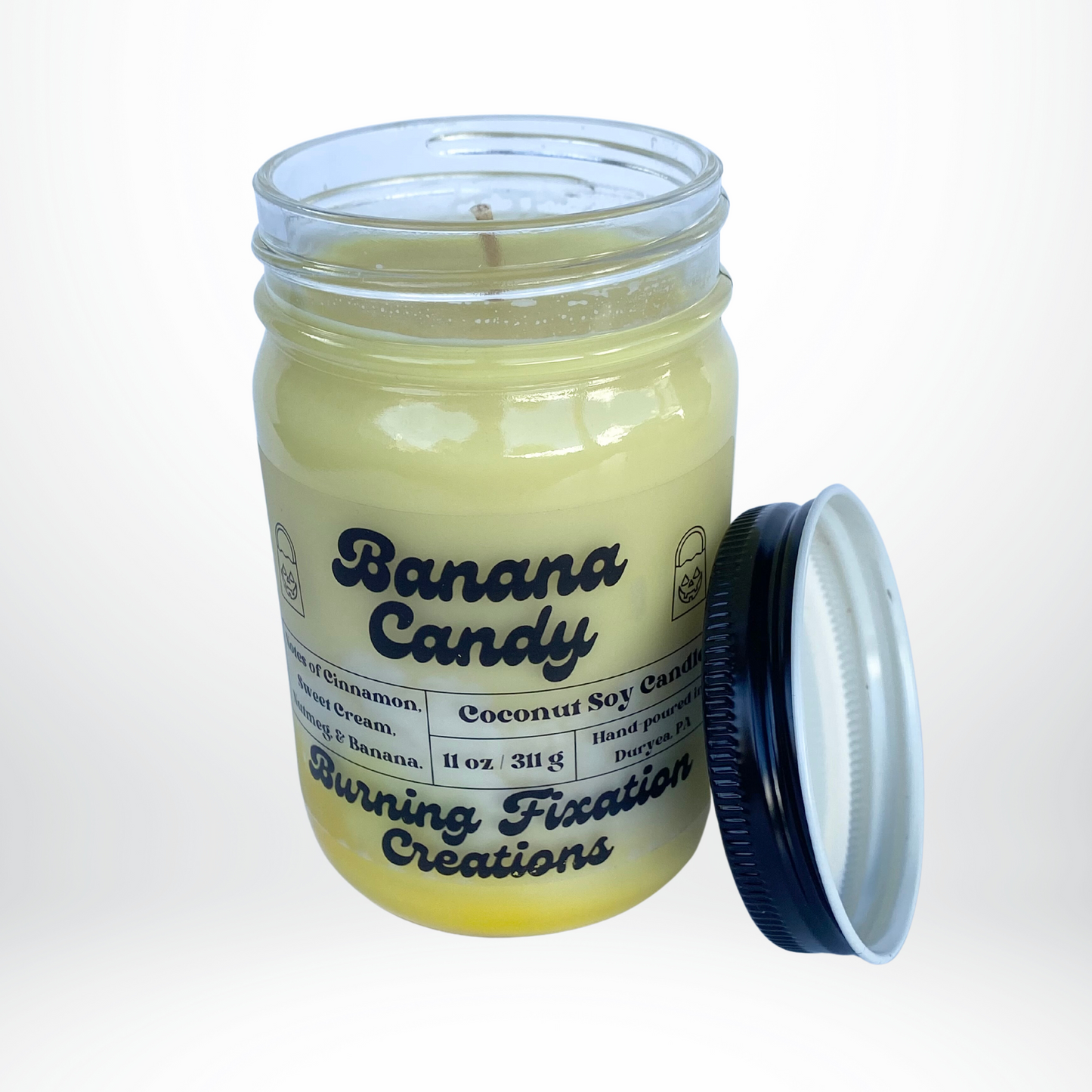 Banana Candy Marbled Candle