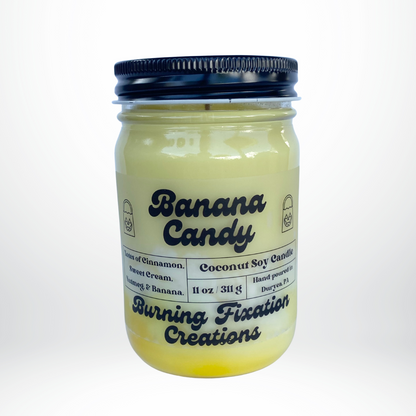 Banana Candy Marbled Candle