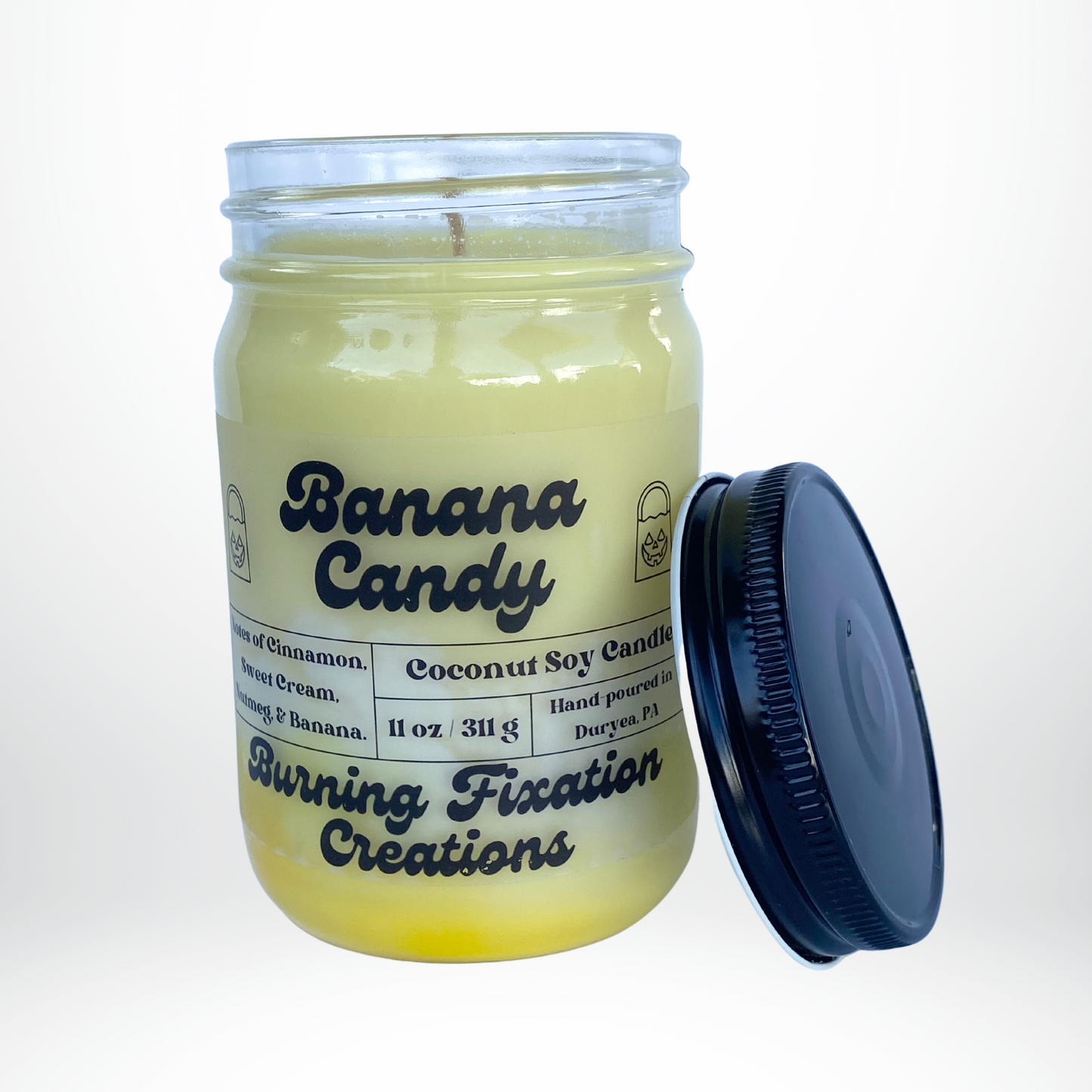 Banana Candy Marbled Candle