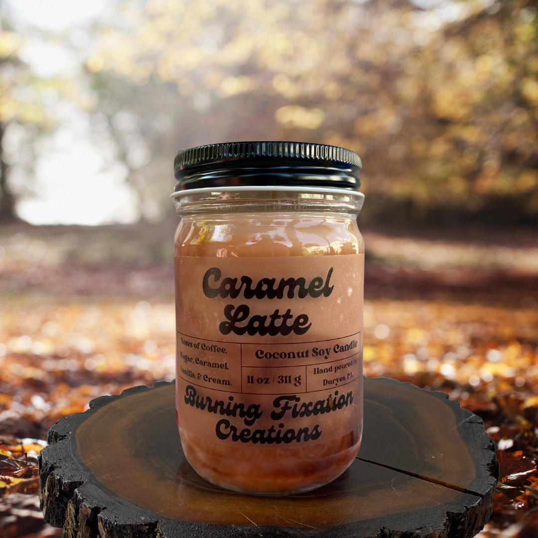 Caramel Latte Marbled Candle