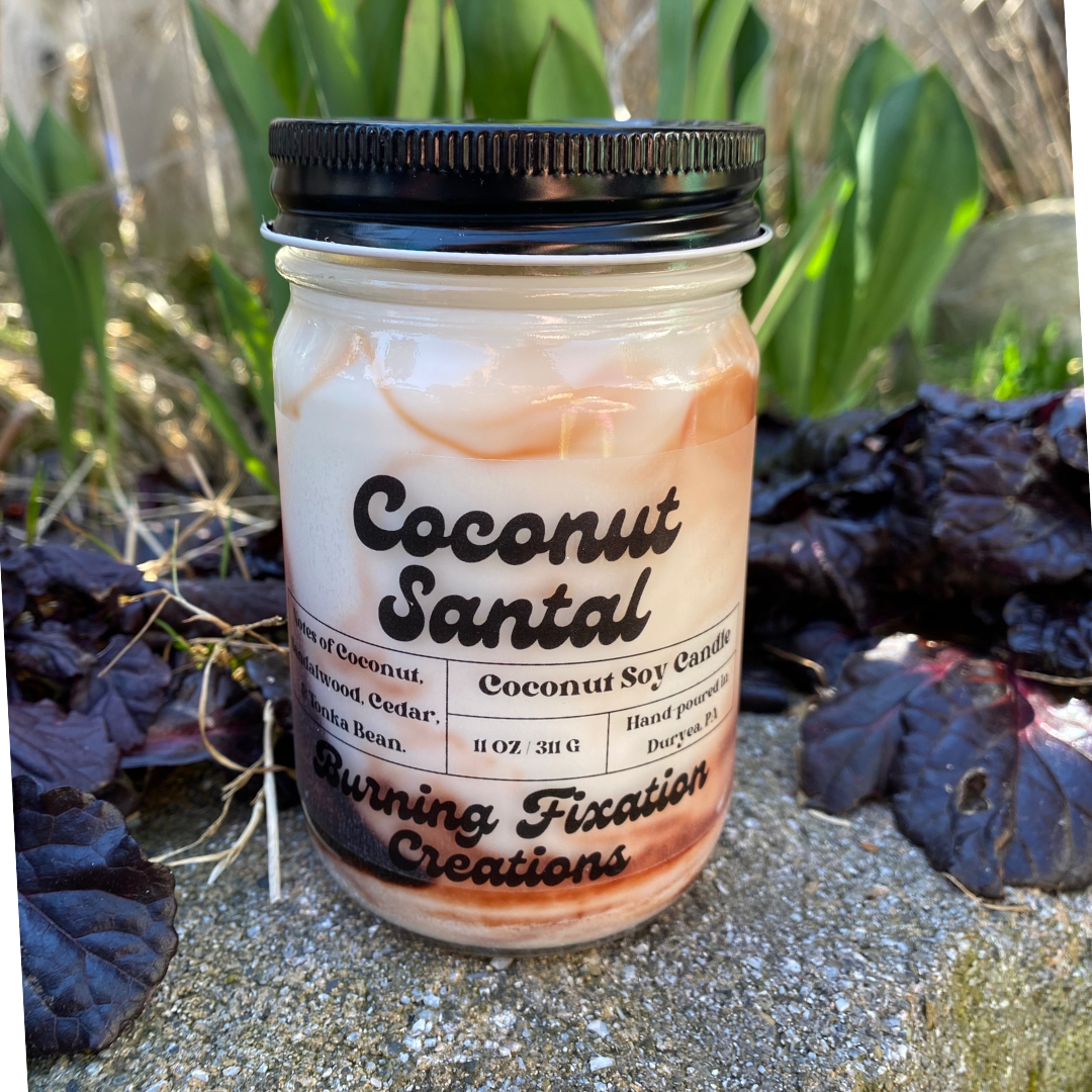 Coconut Santal Marbled Coconut Soy Candle