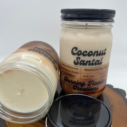 Coconut Santal Marbled Coconut Soy Candle