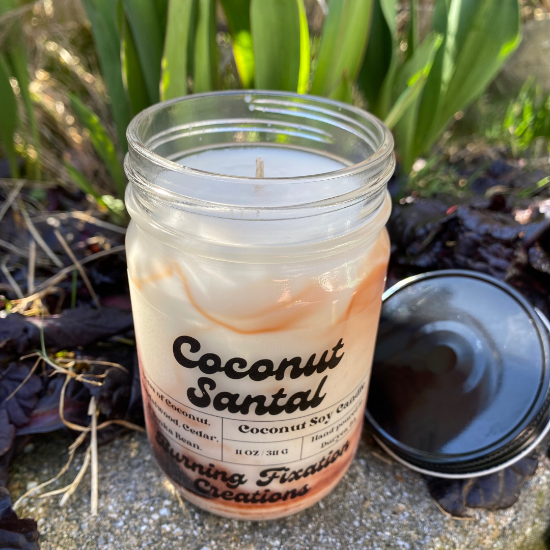 Coconut Santal Marbled Coconut Soy Candle