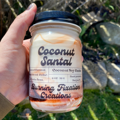 Coconut Santal Marbled Coconut Soy Candle