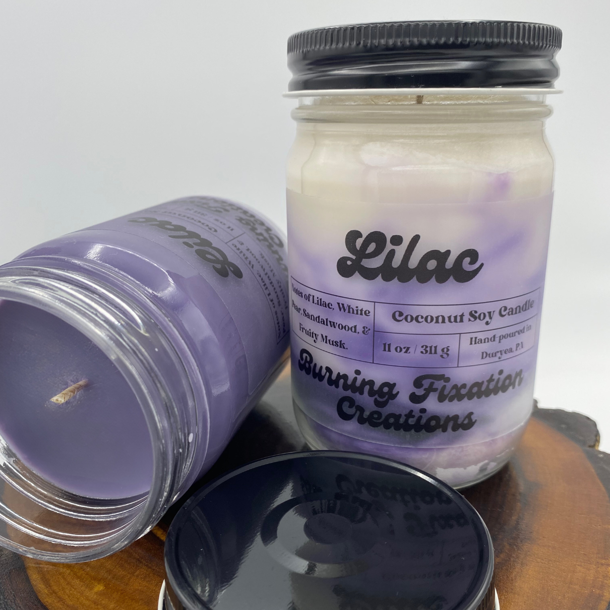 Lilac Marbled Coconut Soy Candle