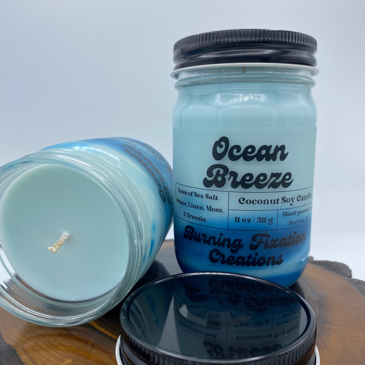 Ocean Breeze Marbled Coconut Soy Candle