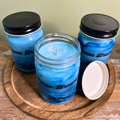 Ocean Breeze Marbled Coconut Soy Candle