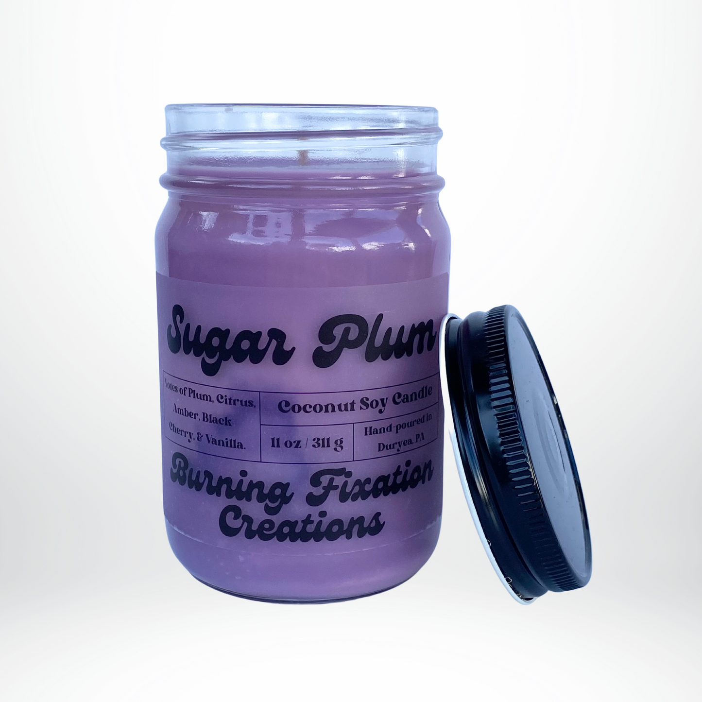 Sugar Plum Marbled Candle