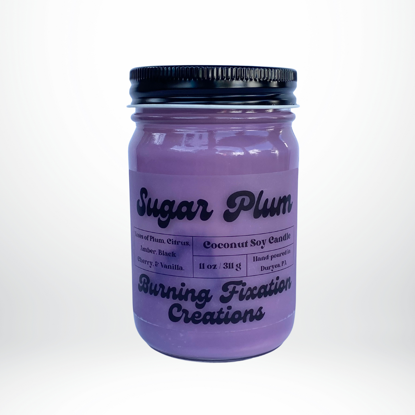 Sugar Plum Marbled Candle