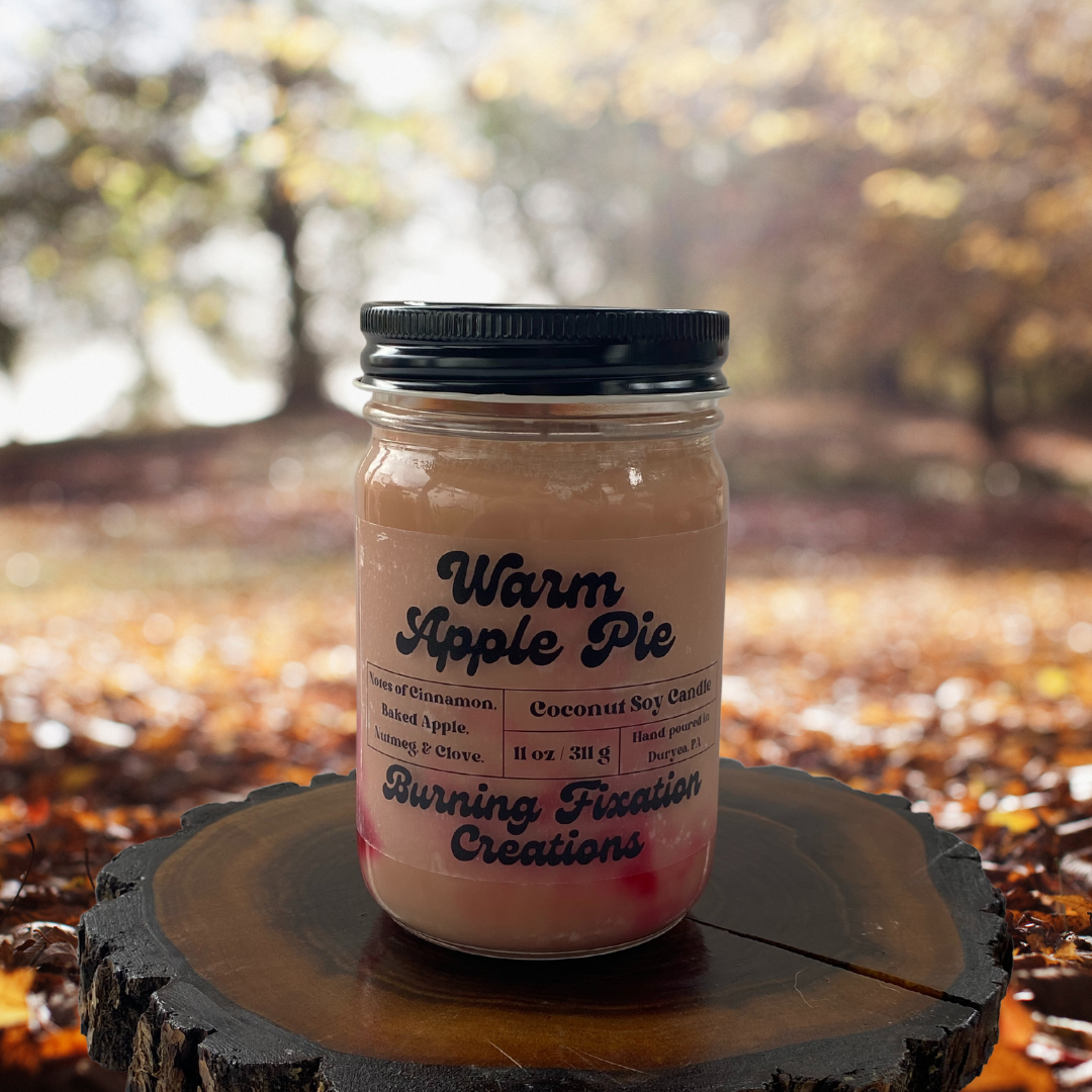 Warm Apple Pie Marbled Candle